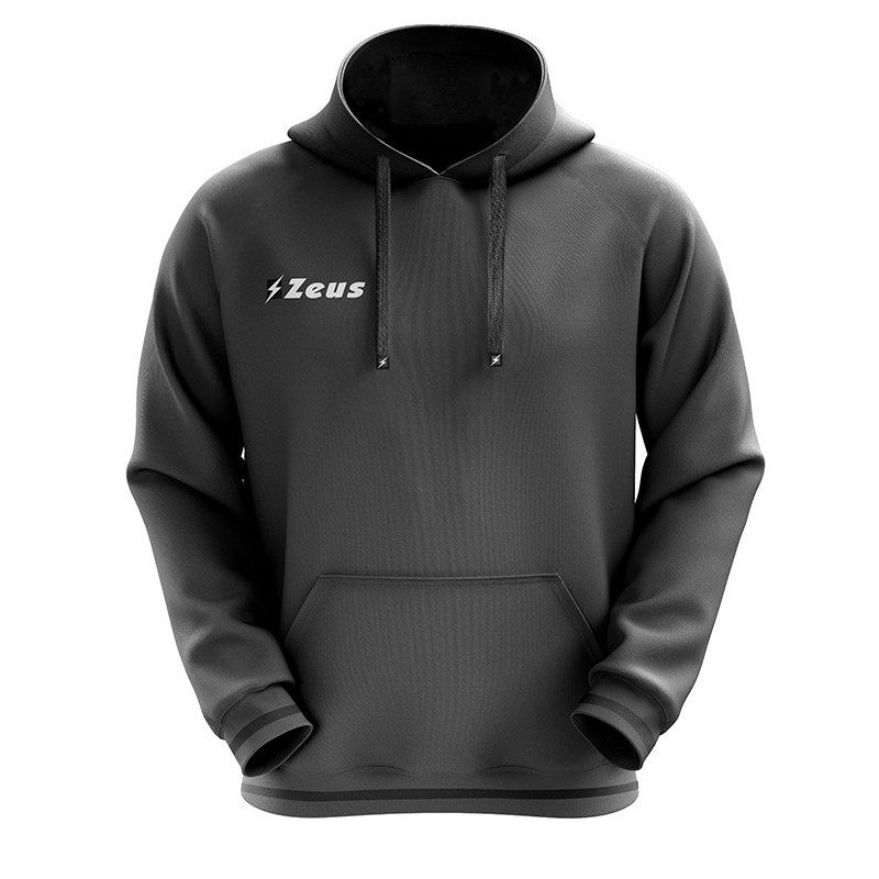 Felpa con cappuccio Zeus Sirio, colore grigio/nero vista frontale