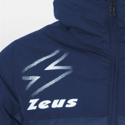 Zeus Giubbotto Olympia Blu Dettaglio Logo Avanti