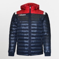 Zeus Giubbotto Piumino Cappuccio Vesuvio Blu Rosso