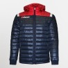 Zeus Giubbotto Piumino Cappuccio Vesuvio Blu Rosso