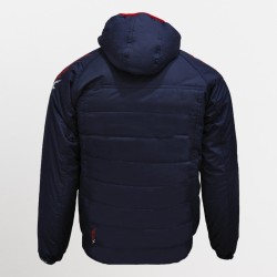 Zeus Giubbotto Imbottito con Cappuccio Ulysse Blu Rosso Retro
