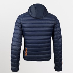 Zeus Giubbotto Piumino 100g Cappuccio Hercolano Blu Arancio Fluo Retro