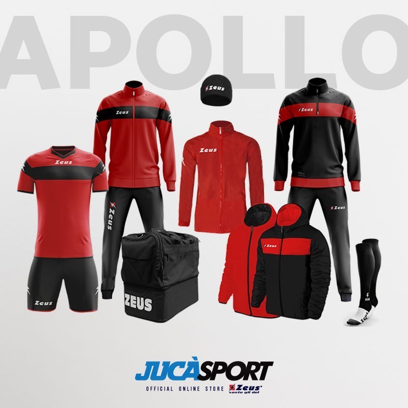 Box Calcio 8 Pezzi Apollo Nero Rosso | Store Ufficiale Italia Zeus Sport