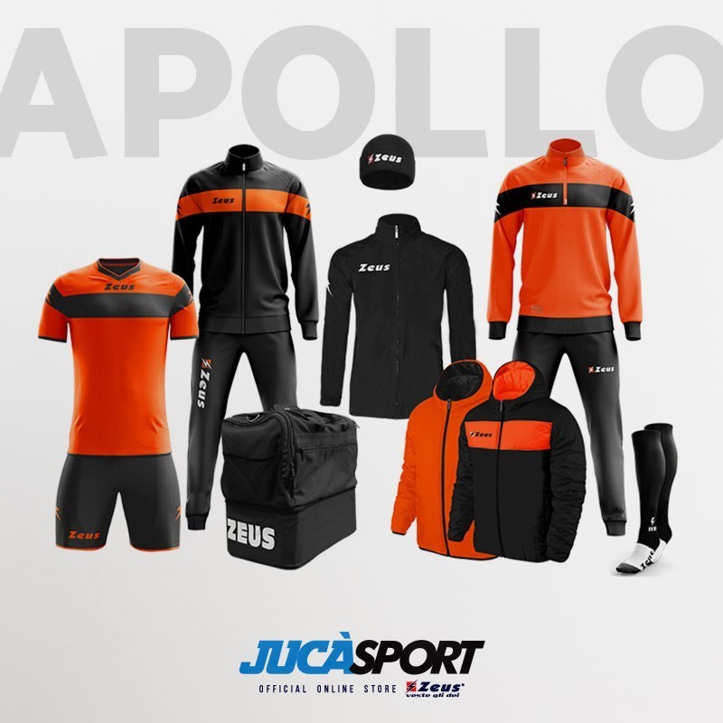 Box Calcio 8 Pezzi Apollo Nero Arancio Fluo | Store Ufficiale Italia Zeus Sport
