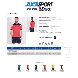 Jucasport.it Completo Calcio Gara Allenamento ZEUS SPORT Kit Vesuvio