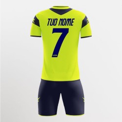 Kit Calcio Apollo Giallo Fluo Blu | Store Ufficiale Italia Zeus Sport