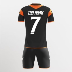 Kit Calcio Apollo Nero Arancio | Store Ufficiale Italia Zeus Sport