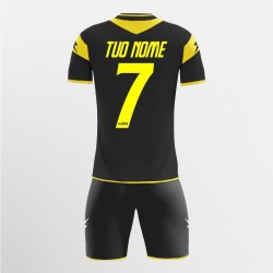 Kit Calcio Apollo Nero Giallo | Store Ufficiale Italia Zeus Sport