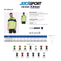 Kit Calcio Apollo Bianco Verde| Store Ufficiale Italia Zeus Sport