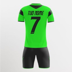 Kit Calcio Apollo Verde Fluo Nero | Store Ufficiale Italia Zeus Sport