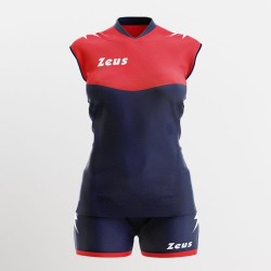 Kit Volley Donna Sara Blu Rosso | Store Ufficiale Italia Zeus Sport