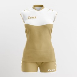 Kit Volley Donna Sara Gold Bianco