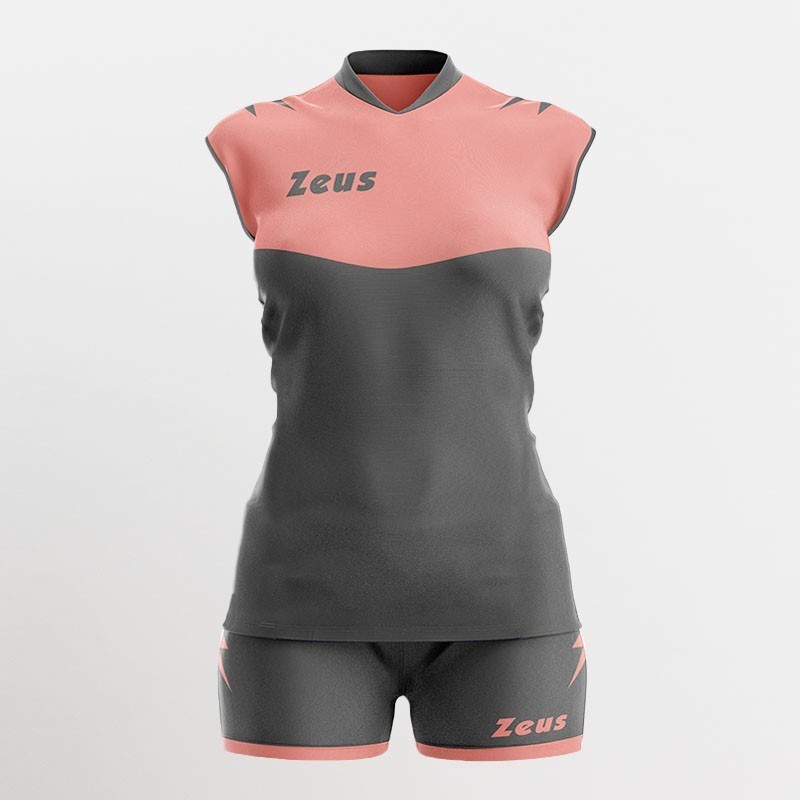 Kit Volley Donna Sara Dark Grey Rosa Corallo
