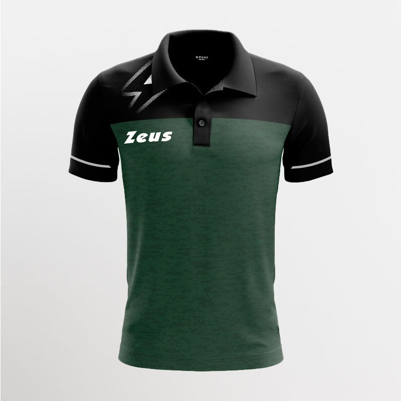 Polo Olympia Bikolor Verde Militare Nero