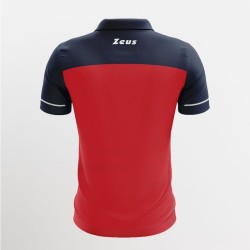 Polo Olympia Bikolor Rosso Blu Retro