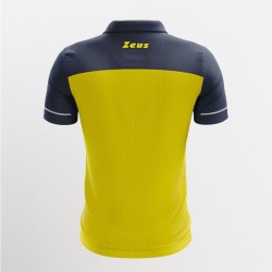 Polo Olympia Bikolor Giallo Blu Retro