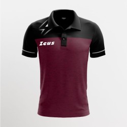 Polo Olympia Bikolor Granata Nero