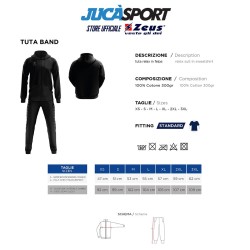 Tuta Band Cotone Felpato | Store Ufficiale Zeus Sport | JUCASPORT.IT
