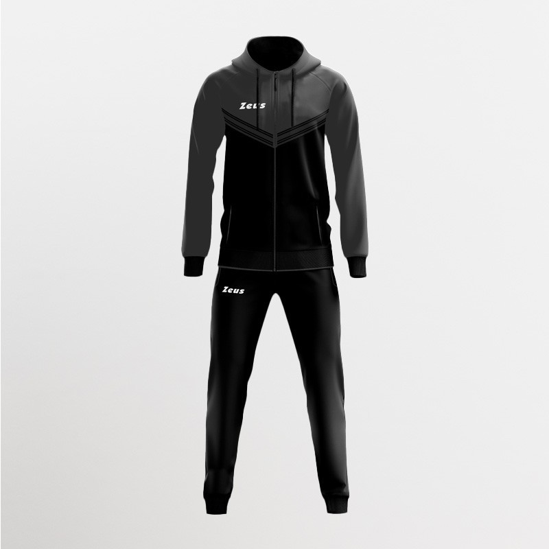 TUTA RODI CAPPUCCIO ZIP GRIGIO NERO | STORE UFFICIALE ZEUS SPORT