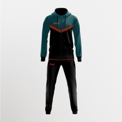 TUTA RODI CAPPUCCIO ZIP PETROLIO NERO | STORE UFFICIALE ZEUS SPORT
