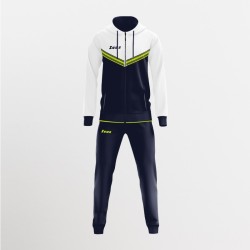TUTA RODI CAPPUCCIO ZIP BIANCO BLU | STORE UFFICIALE ZEUS SPORT