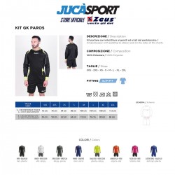 Kit Portiere Calcio Paros| Store Ufficiale Zeus Sport