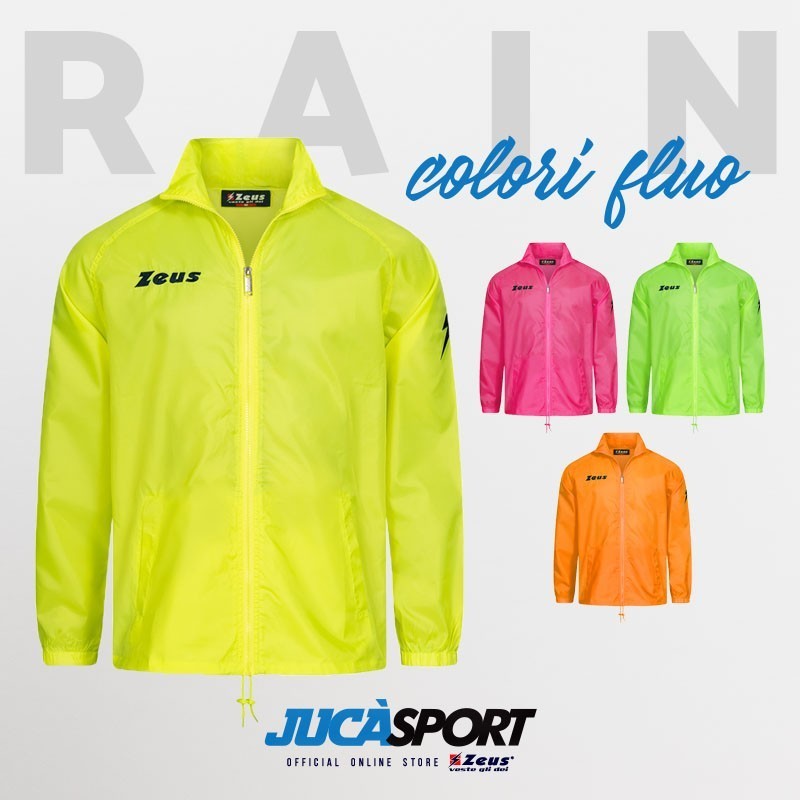Giacca pioggia kway rain fluo | Store Ufficiale Italia Zeus Sport