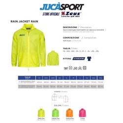 Giacca pioggia kway rain fluo | Store Ufficiale Italia Zeus Sport