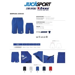 Bermuda Padel Zodiak Bianco | Store Ufficiale Italia ZEUS SPORT
