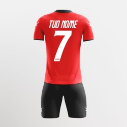 KIT CALCIO KOSMO ROSSO/NERO | STORE UFFICIALE ITALIA ZEUS SPORT