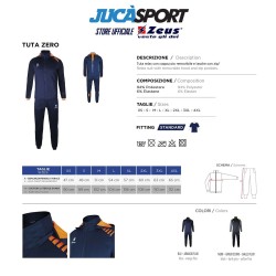 TUTA ZERO CON CAPPUCCIO E ZIP | STORE UFFICIALE ZEUS SPORT | JUCASPORT.IT