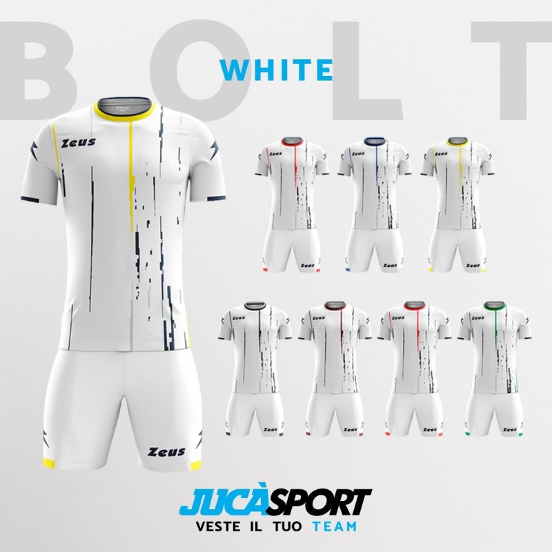 Kit Calcio Bolt White Zeus Sport | Jucasport.it