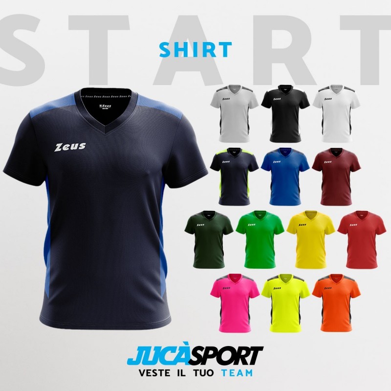 Shirt Start Zeus Sport | Maglia Calcio Slim Fit per Allenamento/Gara