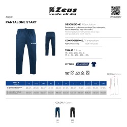 Pantalone Relax Start Zeus Sport | Pantalone Sportivo Traspirante Comfort