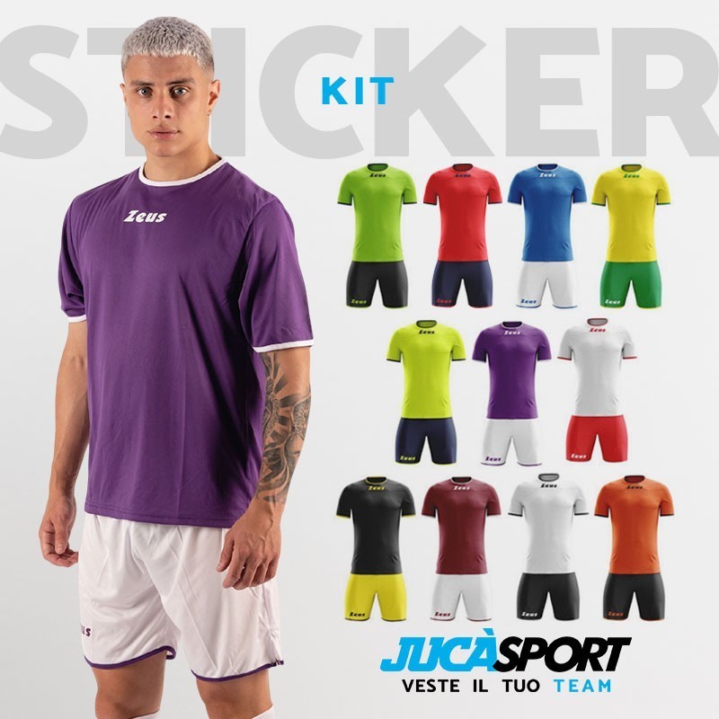 KIT CALCIO STICKER ZEUS SPORT COLORI DISPONIBILI